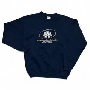 Appalachian State Football Y2k Vintage Black Cotton Sweatshirt Pullover Small